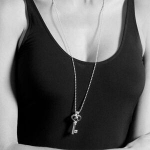 LAGOS Sterling Silver Key Long Strand Neck…